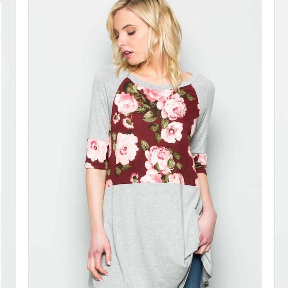 Beautiful Heather Floral Tunic BNWT
